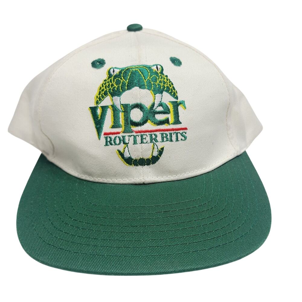 Vintage Viper Router Bit Oldham Ad Promo Embroidered Snake Adjustable Cap Hat